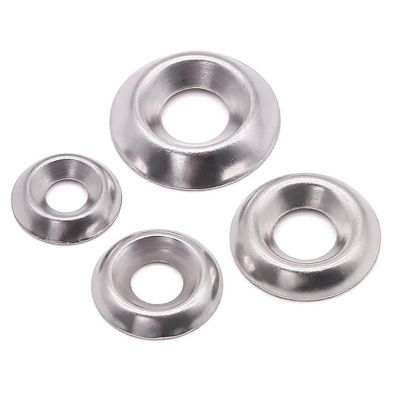 RoyceMart #8 (100 Pack) Stainless Countersunk Washers, No.8 Cup Washers 304 Stainless Steel 18-8, Bright Finish - Image 5